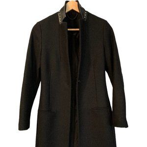 All Saints Women's Black Leni Stud Trim Leather